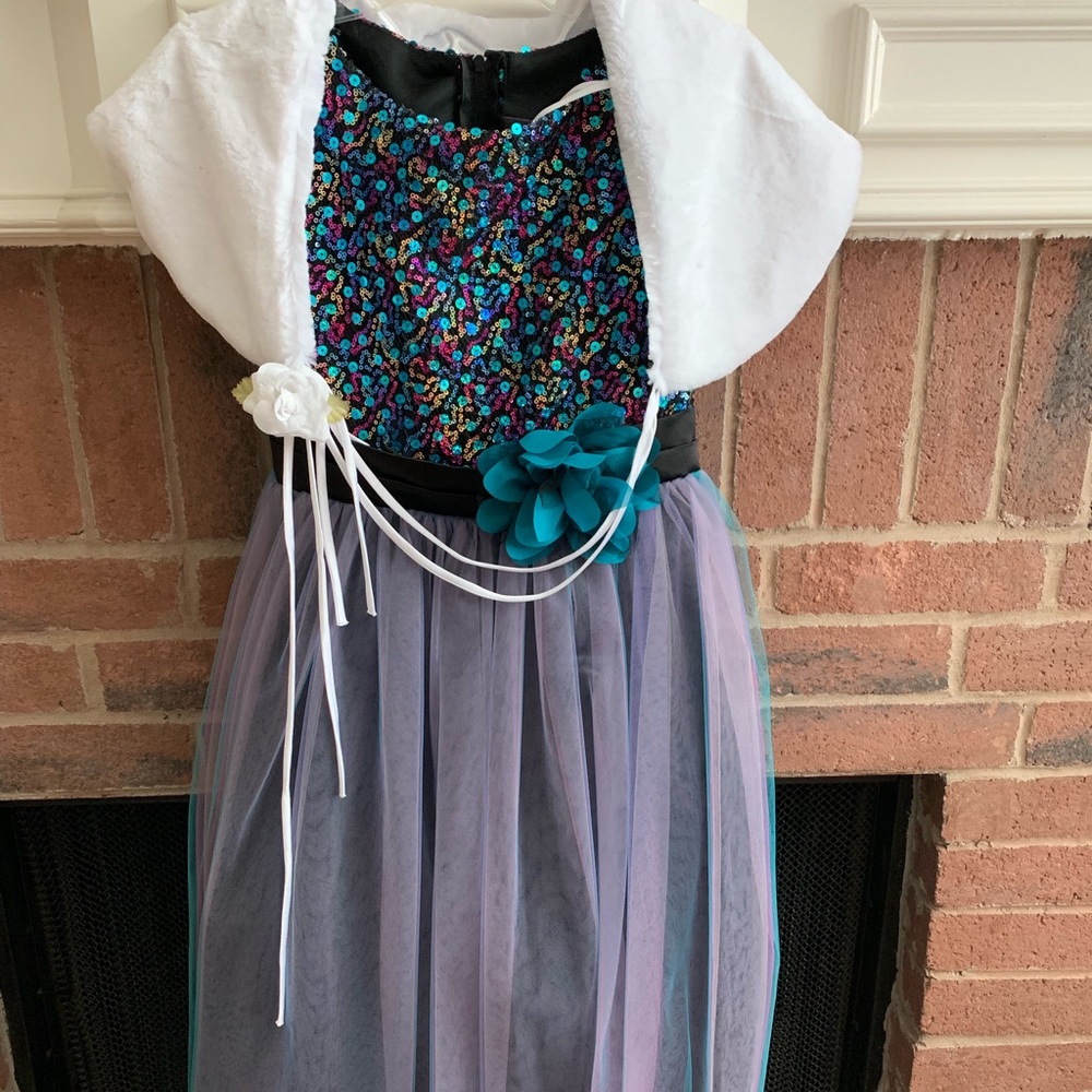 Kid’s Dream Tulle Floral Party Dress SZ 13/14